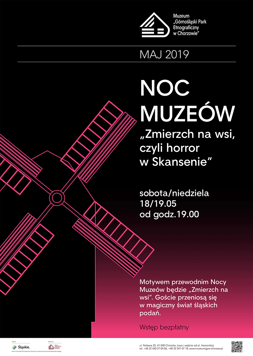 NOC MUZEÓW 2019 - Skansen Chorzów - plakat
